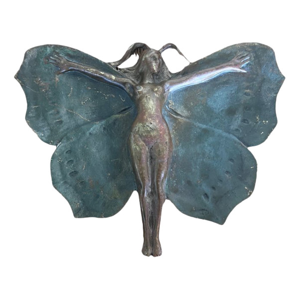 Bronze Pocket Tray - Woman with Wings - 1900