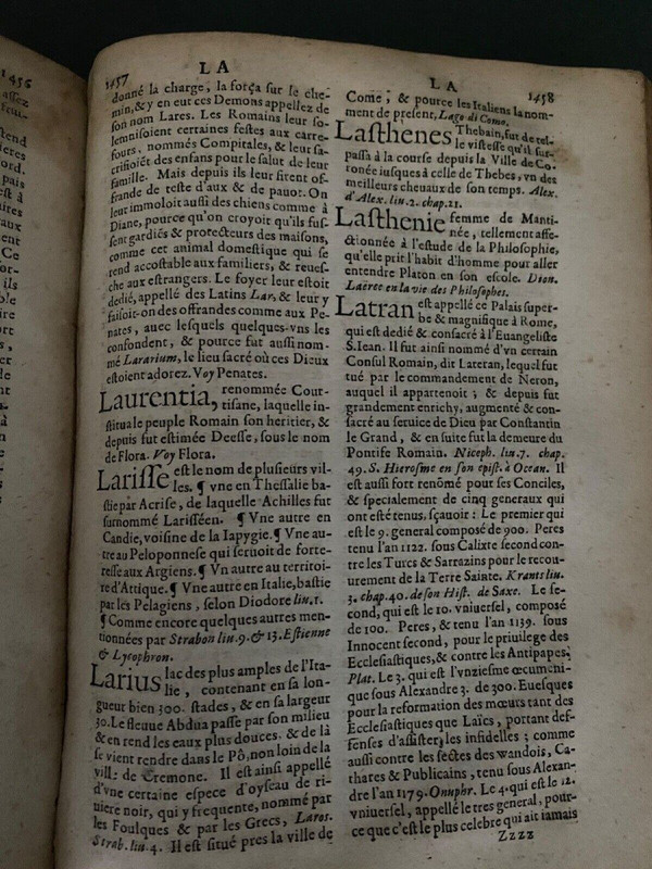 Theological Historical Poetic Dictionary of Juigné Broissinière 1661