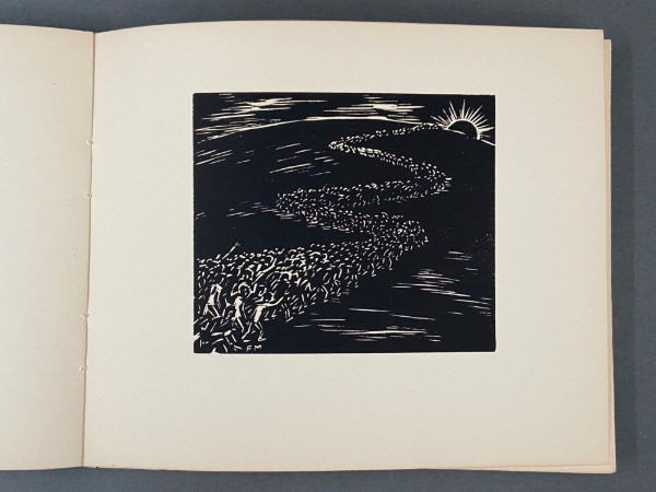 Route of Men Sixty Wood Engraved by Frans Masereel 1964 n°44 Zurich