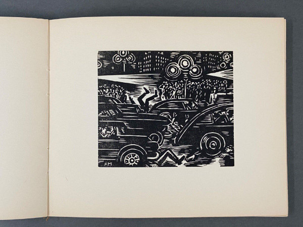 Route of Men Sixty Wood Engraved by Frans Masereel 1964 n°44 Zurich