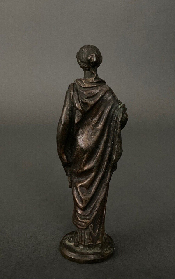 Small Antique Bronze, 19th century, chocolate patina