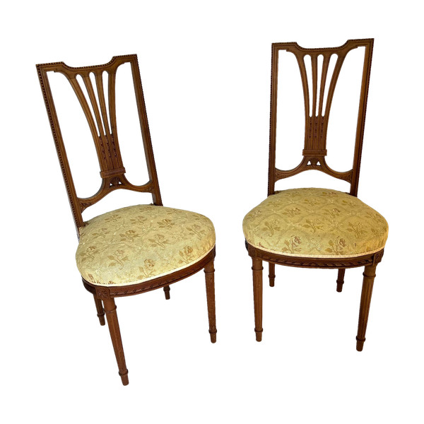 Pair of Louis XVI style side chairs