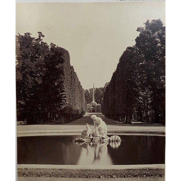 Foto Parc de Schoenbrunn, mit Albumin laminierter Karton aus dem 19. Jahrhundert