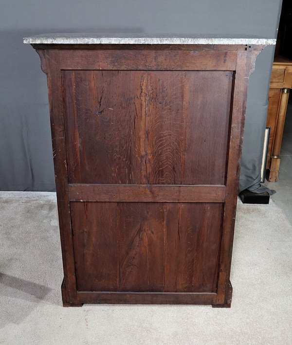 Small Mahogany Burl Secretary, Restoration period - Early 19th century