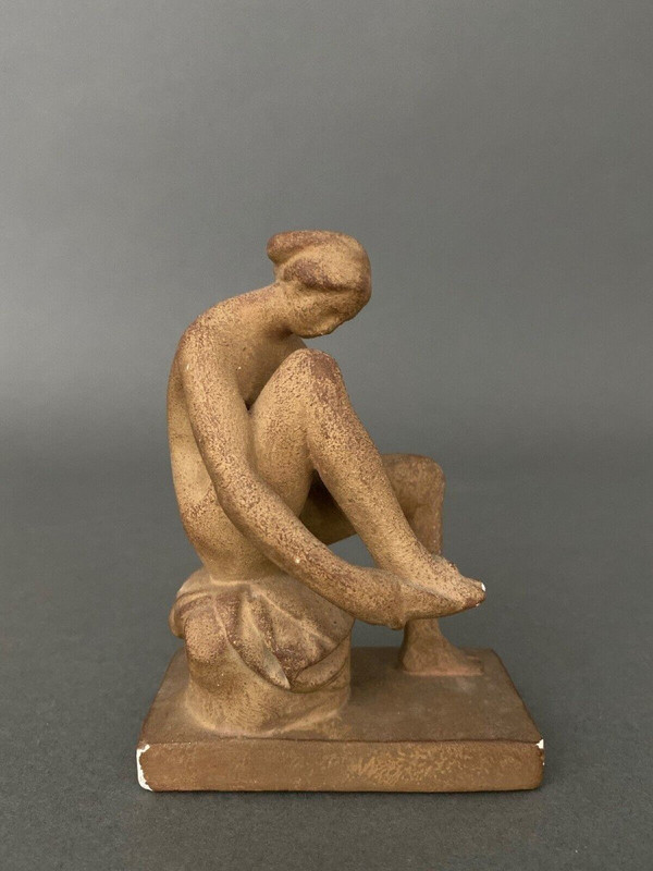 Plaster sculpture of a woman artist's studio in Antique style, early 20th century