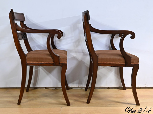 Ensemble Chaises et Fauteuils en Acajou, style Regency, Angleterre – Fin XIXe