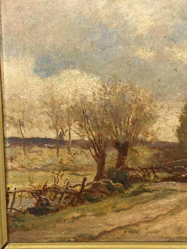 Oil on panel François-Edouard Bournichon Basse-Goulaine late 19th century