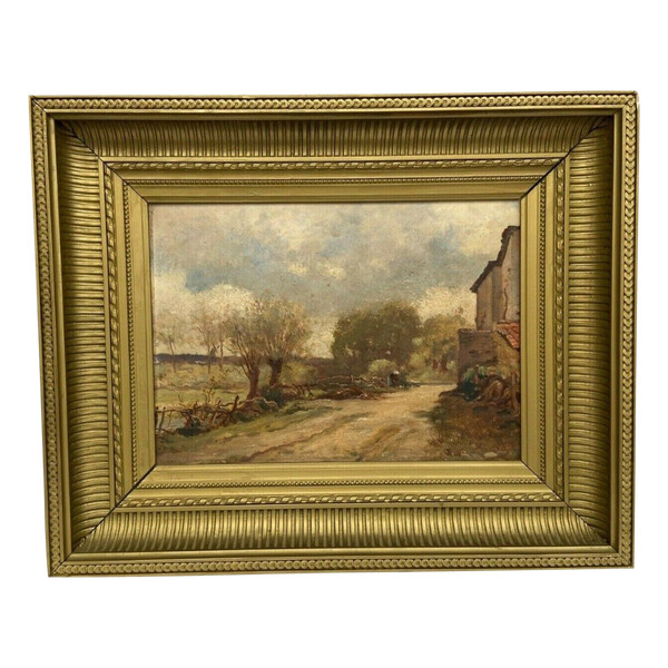 Oil on panel François-Edouard Bournichon Basse-Goulaine late 19th century