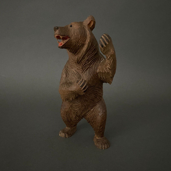 Carved wooden bear Black Forest 1900