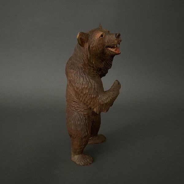 Carved wooden bear Black Forest 1900