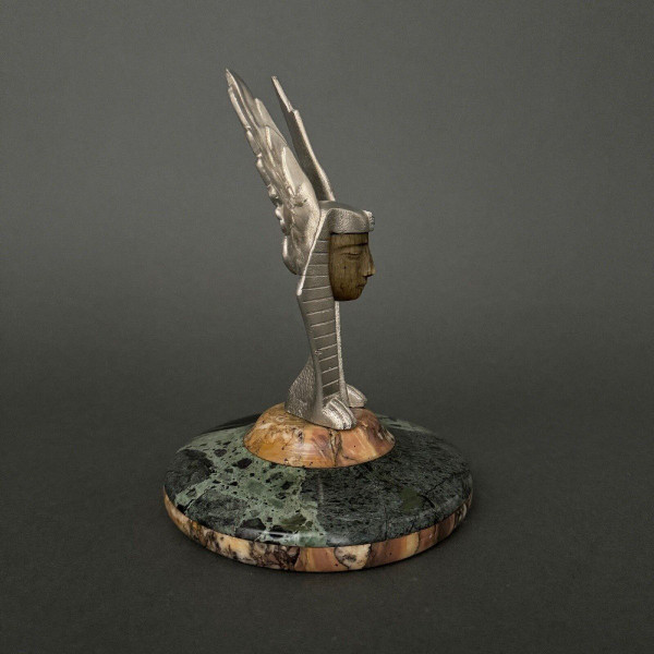 Winged sphinx automobile mascot in bronze 1930 by Sertorio