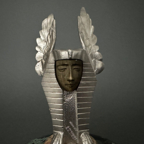 Winged sphinx automobile mascot in bronze 1930 by Sertorio