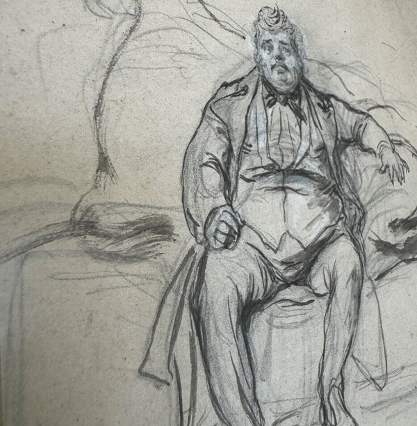 Dessin de Alexandre Dumas père par Paul Gavarni