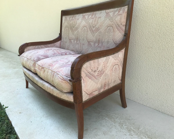 Restoration style mahogany two-seater sofa 20th century