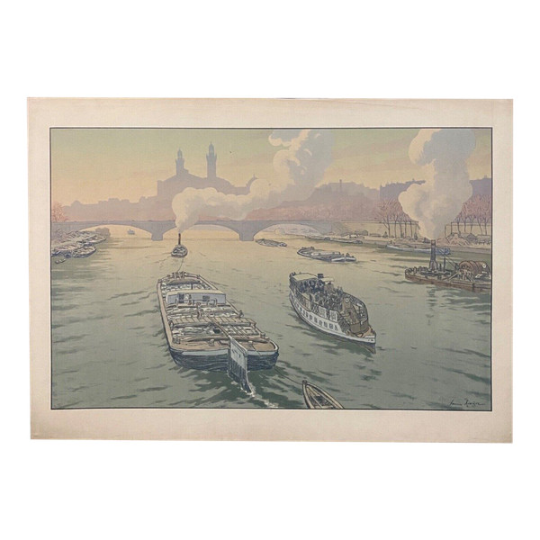 Lithographie par Henri Rivière Le Trocadéro