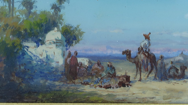 antique painting orientalist gouaches Paul Pascal