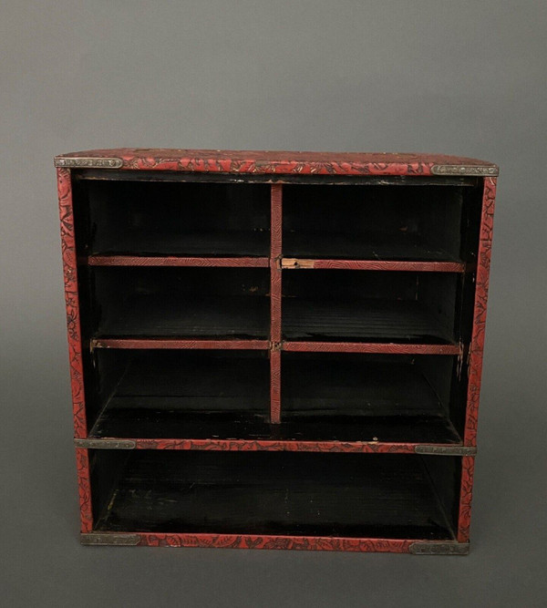 Asian lacquer cabinet 7 drawers 20th century