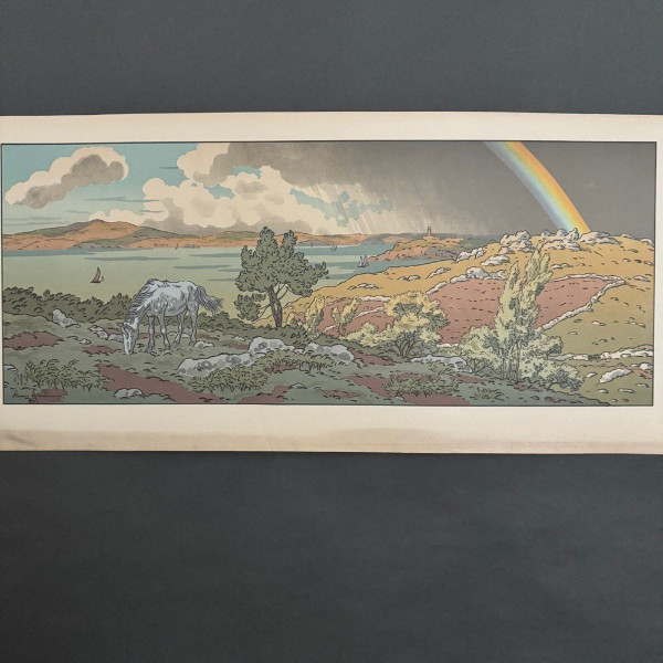 Lithograph by Henri Rivière L'Arc-en-ciel