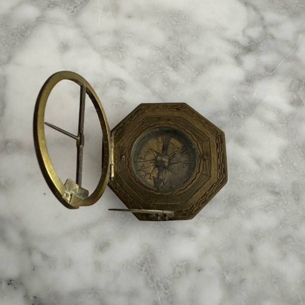 Sundial and pocket compass by Augsburglout 18th century