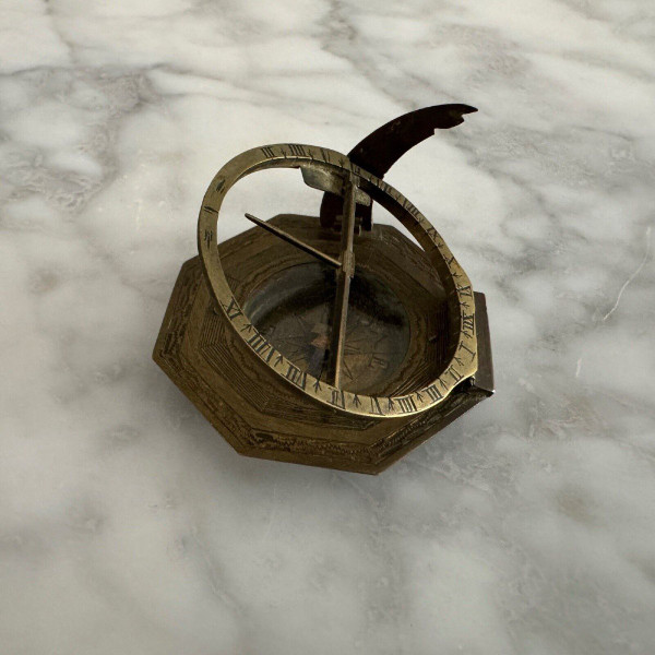 Sundial and pocket compass by Augsburglout 18th century