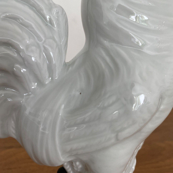 1930 Limoges porcelain rooster nightlight France