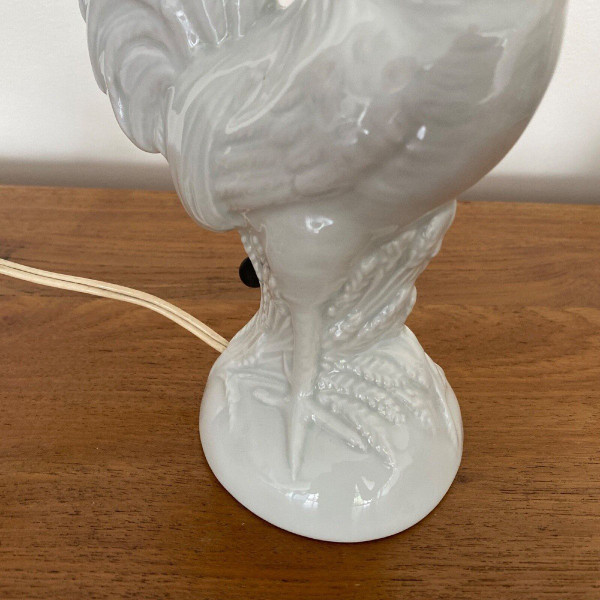 1930 Limoges porcelain rooster nightlight France