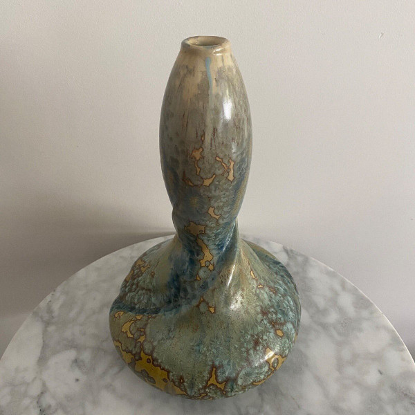 Pierrefonds stoneware 1900 Art Nouveau vase