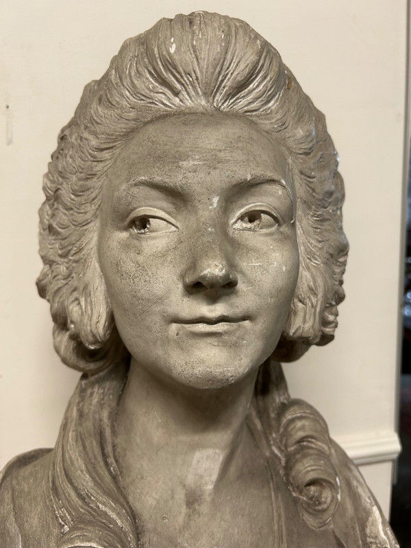 Marie-thèrèse-louise De Savoie- Carignan Princesse De Lamballe (1749-1792)  Buste En Plâtre 