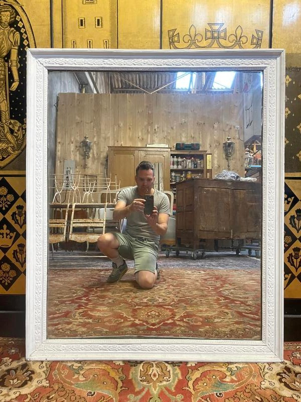 Louis XVI style white mirror