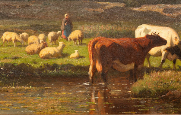 Grazing animals - Louis Robbe (Certified)