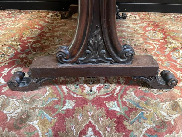 Art Nouveau style mahogany bistro table