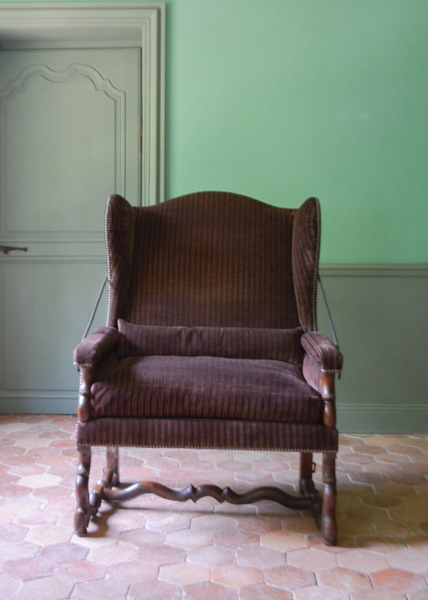 Large fauteuil Louis XIII 