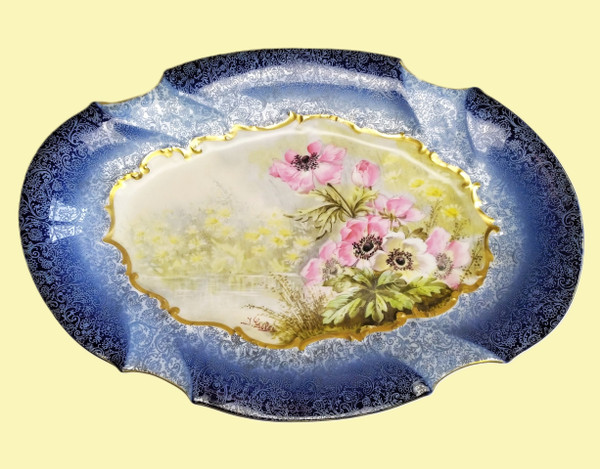 Limoges Porcelain Hand Painted Signed Dish 1915