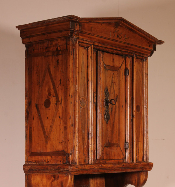 Small Swiss Dresser Cabinet Dated 1564