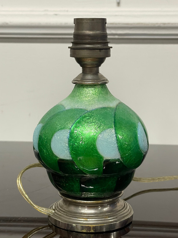 Camille FAURE - Vaso / lampada in smalto Limoges Emaux periodo Art Déco