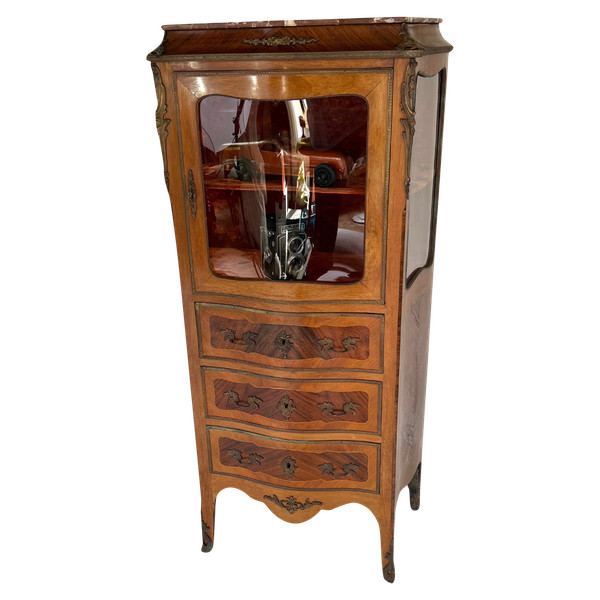 Rare Vitrine Louis XV 19ème Siècle