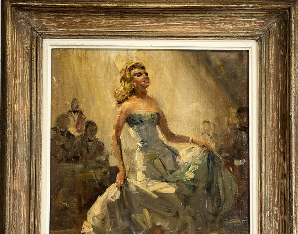 PAINTING / OIL ON CANVAS SIGNED FROM THE 50S REPRESENTING A DANCER