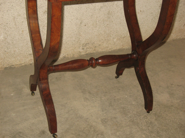 Empire style work table in Cuban mahogany, mid-19th century