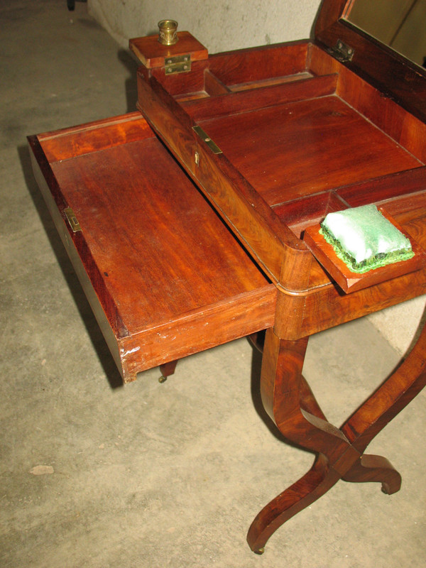 Empire style work table in Cuban mahogany, mid-19th century