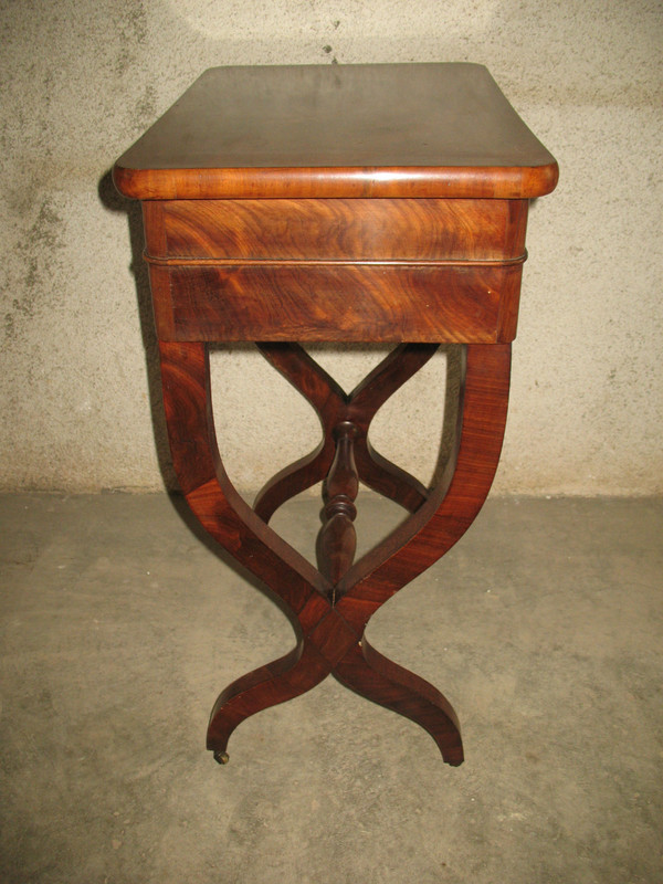 Empire style work table in Cuban mahogany, mid-19th century