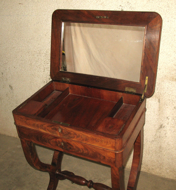 Empire style work table in Cuban mahogany, mid-19th century