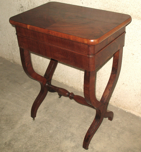 Empire style work table in Cuban mahogany, mid-19th century