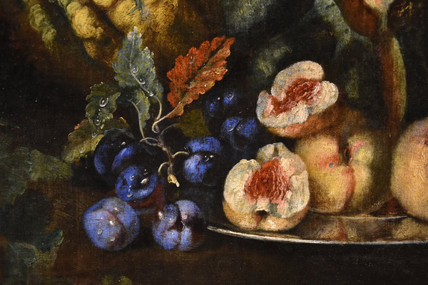 Still Life Of Fruit With Green Woodpecker, Franz Werner Von Tamm (hamburg 1658 - Vienna 1754) 