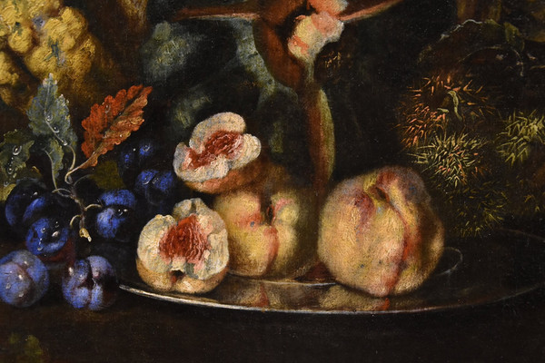 Still Life Of Fruit With Green Woodpecker, Franz Werner Von Tamm (hamburg 1658 - Vienna 1754) 