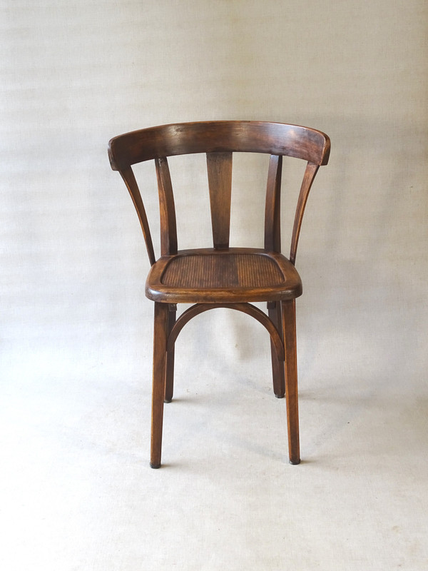 Fauteuil de bureau bois courbé bistrot -1950-