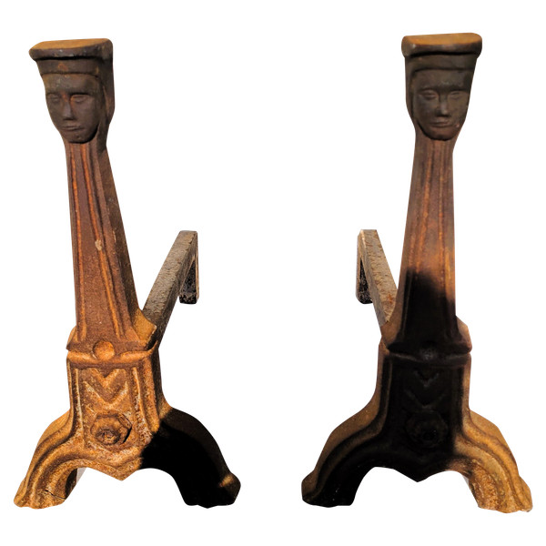 Pair Of Gothic Style Andirons