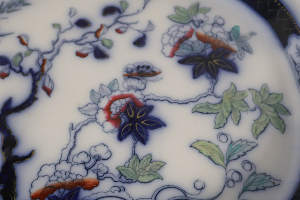  Grand plat en porcelaine Copeland 1860-1880