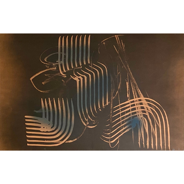 Hans Hartung, Lithograph titled "Farandole", Abstract Composition, N°25/7, dated 1971.