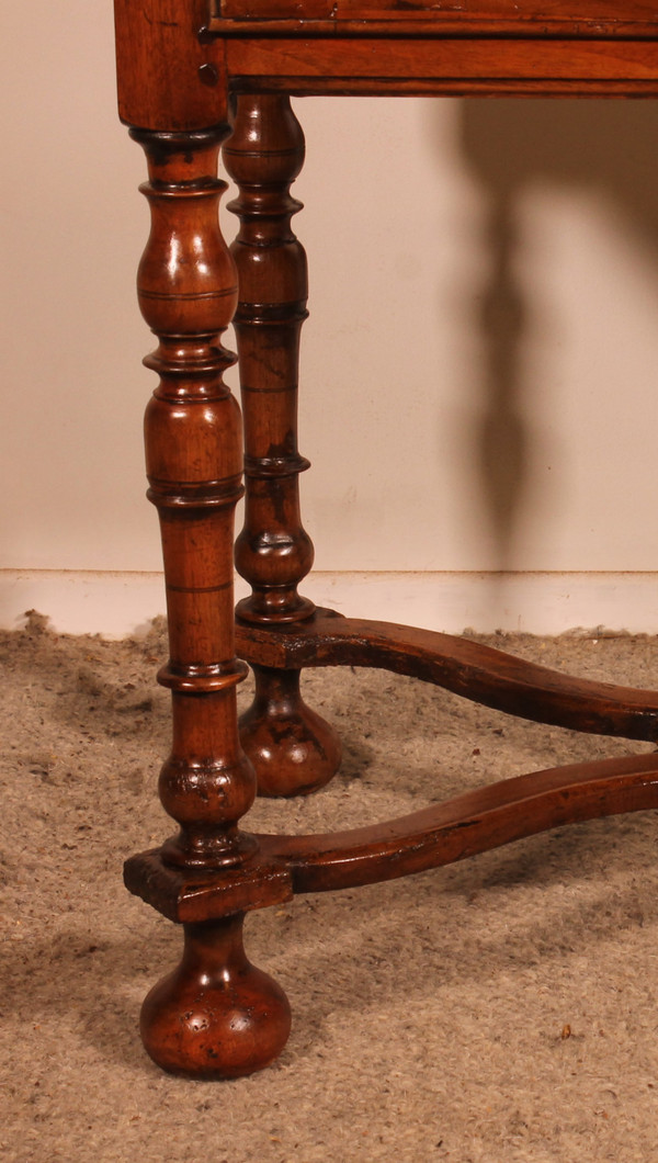 Louis XIV Walnut Writing Table Or Occasional Table From The17th Century