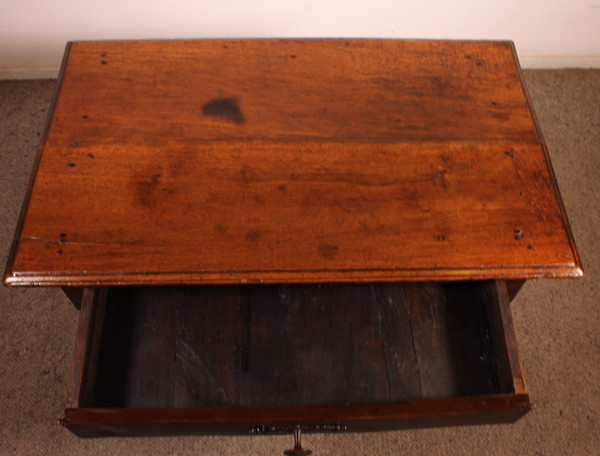 Louis XIV Walnut Writing Table Or Occasional Table From The17th Century